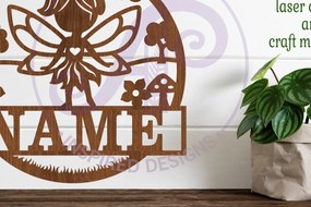 Intra απο ξύλο plywood Χρώμα wenge 3mm-4mm πάχος - Πρότυπο κοπής με λέιζερ Sin Name Fairy Δίασταση 30x20 cm INTRAFABR-87775282