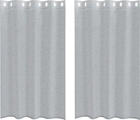 vidaXL Κουρτίνα βυσσινί 2 pcs Σκούρο Γκρι 175 x 140 εκ. Πολυεστέρας