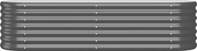 vidaXL Ζαρντινιέρα Ανθρακί 152x40x36 εκ Γαλβανισμένος χάλυβας