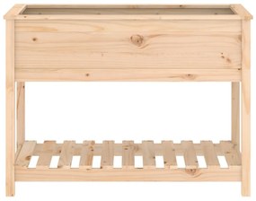 vidaXL Ζαρντινιέρα με Ράφι 111,5 x 54 x 81 εκ. Μασίφ Ξύλο Πεύκου