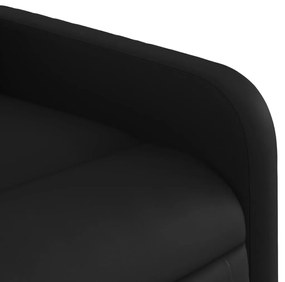 Πολυθρόνα Ανακλινόμενη Μαύρη από Συνθετικό Δέρμα - Μαύρο