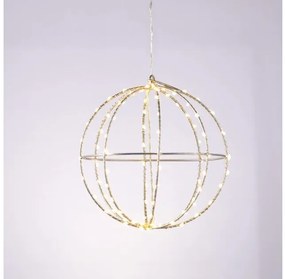 Χριστουγεννιάτικη Μπάλα με 240 Mini LED Φ40 ACA-X0624014226-Κίτρινο X0624014226