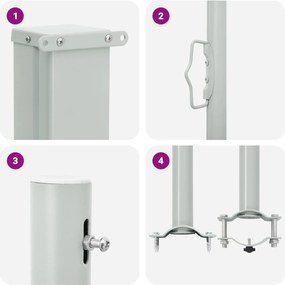 vidaXL Προστασία Πλευράς 80 x 300 cm 100% πολυεστέρας σίδερο χάλυβας