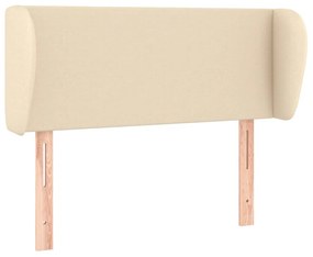 Κεφαλάρι με Πτερύγια Κρεμ 93x23x78/88 εκ. Υφασμάτινο 3116851
