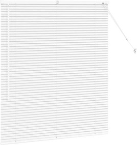 vidaXL Βενετσιάνικες Ρόδες Λευκό 130 x 110 εκ Αλουμίνιο