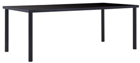 vidaXL Τραπεζαρία Μαύρη 200 x 100 x 75 εκ. από Ψημένο Γυαλί