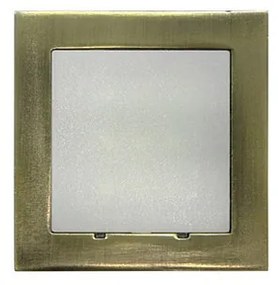 Adeleq Led Φωτιστικό Αλουμινίου Επίτοιχο Τετράγωνο 0.6W Ψυχρό Αντικέ 3-973470