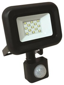 Προβολέας LED 10W SMD Με Περιστρεφόμενο Ανιχνευτή Κίνησης Μαύρο IP44 6500K PLUS EUROLAMP 147-69630