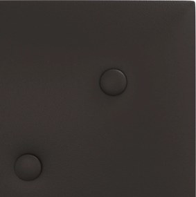 vidaXL Κεφαλάρι Τοίχου 12 pcs Μαύρο 30 x 30 cm Τεχνητό Δέρμα