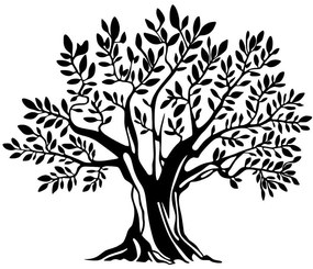 Διακοσμητικό Τοίχου Monumental Tree 899SKL2424 58x70cm Black Wallity Metal
