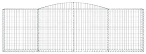 vidaXL Συρματοκιβώτια Τοξωτά 2 τεμ. 400x30x120/140 εκ. Γαλβαν. Ατσάλι