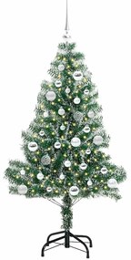 vidaXL Τεχνητό Δέντρο Χριστουγέννων με Χιόνι και Φώτα LED 150 cm