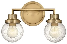 Απλίκα Φωτιστικό Μπάνιου 2xE27 IP44 Poppy Quintiesse Elstead Lighting-QN-POPPY2-HB-BATH-Ορείχαλκος QN-POPPY2-HB-BATH