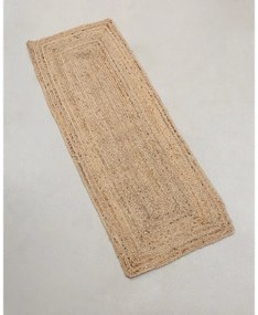 Πλεκτό χαλάκι Trecase 70x160cm Μπεζ