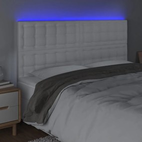 Κεφαλάρι Κρεβατιού LED Λευκό 200x5x118/128 εκ 3122533
