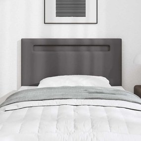 vidaXL Κεφαλάρι Επιτοίχιο με κεφαλάρι Γκρι 90 cm PVC