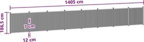vidaXL Πάνελ Φράχτη 8 τμχ. 1405 x 186,5 εκ. WPC και Αλουμίνιο Μαύρο