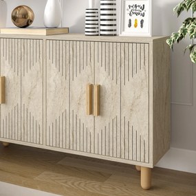 Μπουφές Τραβερτίνη ROGER 120x29,6x73,6