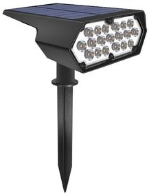 Ηλιακό Φωτιστικό Εδάφους Καρφί LED 4W 6000K ABS Μαύρο 6601 Spotlight-6601-Μαύρο 6601