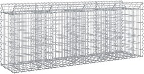 vidaXL Ανασηκωμένο κρεβάτι gabion 2 pcs Ασημί