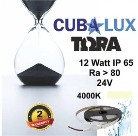 Ταινία LED 12W IP65 24V 3000K 4000K 6000K 5M TORA Cubalux 500069