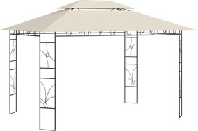 vidaXL Κιόσκι Κρεμ 4 x 3 x 2,7 μ. 160 γρ./μ²