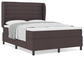 vidaXL Κρεβάτι με Στρώμα Καφέ 160x200 εκ. Υφάσματος