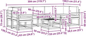 vidaXL Σειρά Καναπέ Εξωτερικού 6 τμχ.