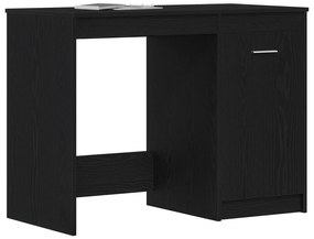 vidaXL Γραφείο Μαύρο Δρυς 100x50x76 εκ Επεξεργασμένο ξύλο