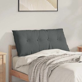 vidaXL Μαξιλάρι Πλάτης Σκούρο Γκρι 100 x 19 x 50 εκ ύφασμα