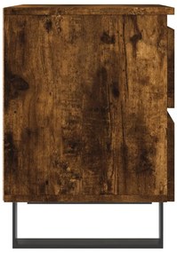 vidaXL Κομοδίνο Καπνιστή Δρυς 40 x 35 x 50 εκ. από Επεξεργ. Ξύλο