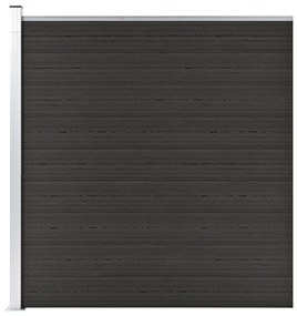 Πάνελ Περίφραξης Μαύρο 175 x 186 εκ. από WPC