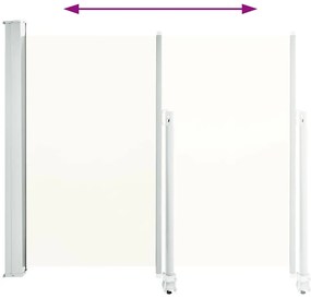 vidaXL Σκίαστρο Πλαϊνό Συρόμενο Βεράντας Κρεμ 120 x 300 εκ.