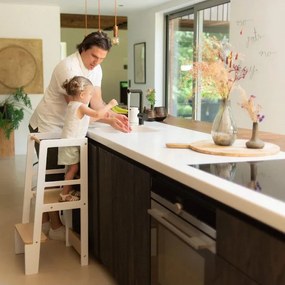 Παιδικός Πύργος Εκμάθησης Λευκό-Φυσικό Childhome