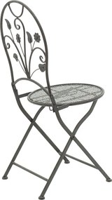 Τραπεζαρία Abriel pakoworld σετ 3τεμ μέταλλο ανθρακί antique