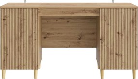 vidaXL Γραφείο Artisan Δρυς Επεξεργασμένο Ξύλο 142,5 x 50 x 75 εκ.
