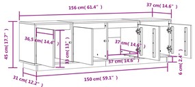 ΈΠΙΠΛΟ ΤΗΛΕΟΡΑΣΗΣ 156 X 37 X 45 ΕΚ. ΑΠΟ ΜΑΣΙΦ ΞΥΛΟ ΠΕΥΚΟΥ 840156