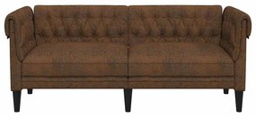 vidaXL Καναπές Chesterfield Argyle Καφέ 182.5 x 74.5 x 74.5 εκατοστά