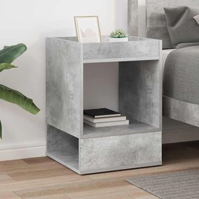 vidaXL End Table Σκυρόδεμα Γκρι 40 x 40 x 56 εκ. Επεξεργασμένο ξύλο