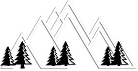 Διακοσμητικό Τοίχου Mountain 891TNL3156 70x35cm Black-White Wallity Μέταλλο