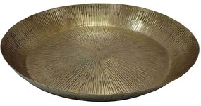 Διακοσμητικός Δίσκος Erdus 027070 50x50x7cm Gold Αλουμίνιο