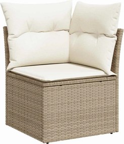 vidaXL Σετ Καναπέ Κήπου 7 τμχ. Μπεζ Πολυ ράταν
