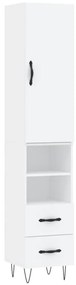 vidaXL Ντουλάπι Λευκό 34,5 x 34 x 180 εκ. από Επεξεργασμένο Ξύλο