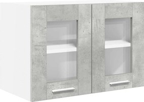 vidaXL Κρεμαστό ντουλάπι 2 pcs Σκυρόδεμα Γκρι Επεξεργασμένο Ξύλο