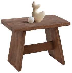 SIDE TABLE/STOOL  MIXED WOOD IN NATURAL COLOR 40x25x29,5Hcm.