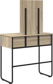 vidaXL Τραπέζι περιποίησης με ράφι Sonoma Δρυς 81 x 40 x 131 εκ