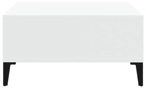 Τραπεζάκι Σαλονιού Λευκό 60 x 60 x 30 εκ. από Μοριοσανίδα - Λευκό