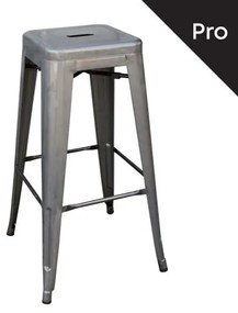 RELIX Σκαμπό Bar-Pro H.67cm, Στοιβαζόμενο, Μέταλλο Βαφή Metal με Διακοσμητική Σκουριά 43x43 H.67cm Ε5193,6