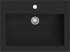 vidaXL Νιπτήρας Μαύρος 600 x 450 x 120 χιλ. Γρανιτένιος