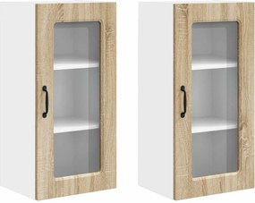 vidaXL Πάνελ πλυντηρίου πιάτων Kalmar 2 pcs Δρύς Sonoma